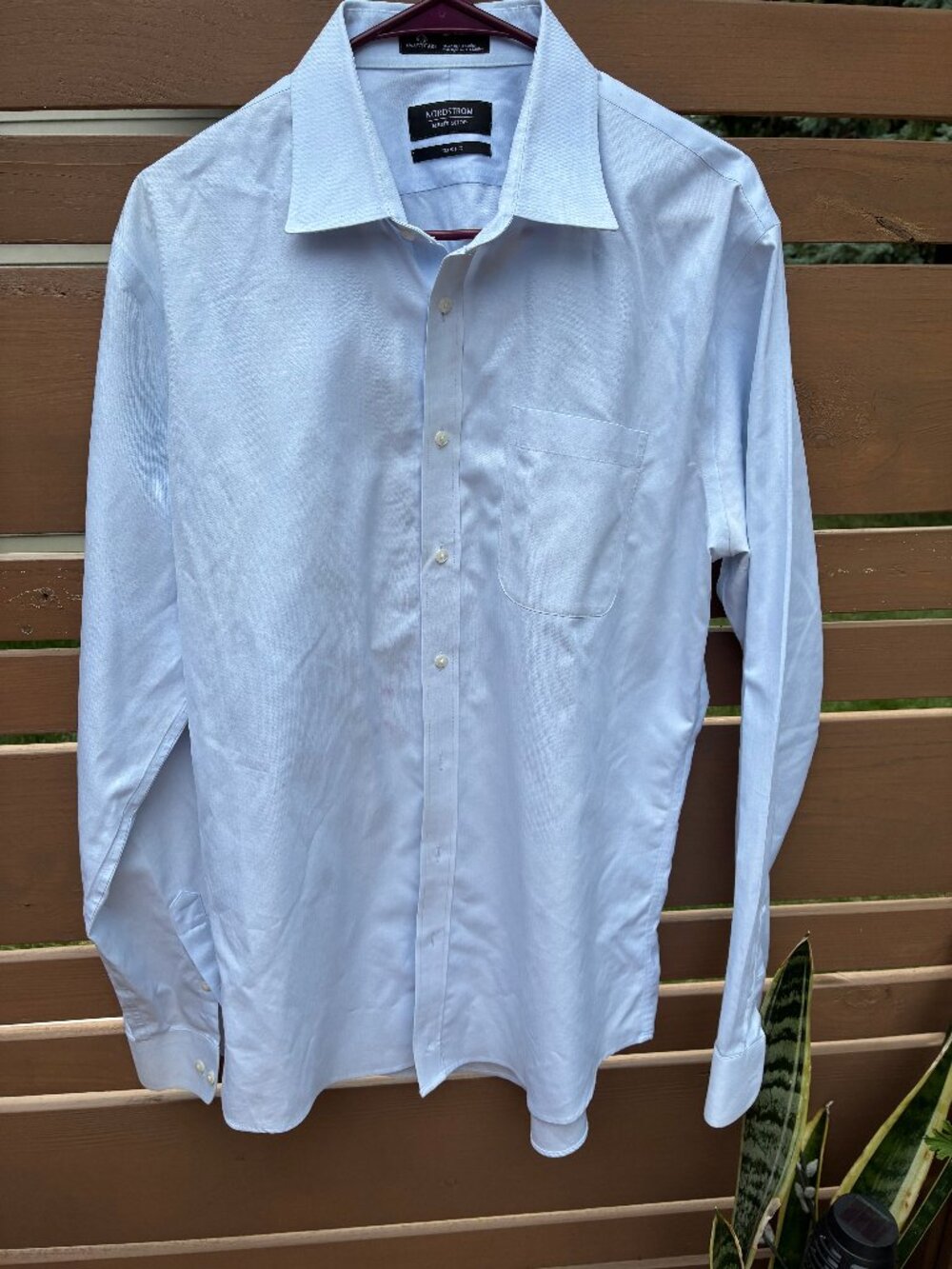 Nordstrom Light Blue Dress Shirt 16.5 36-37
